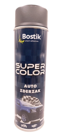 SPRAY SUPER COLOR 500ML AUTO ZDERZAK CZARNY MAT