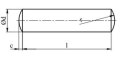 16x45 Kołki walcowe DIN 2338 tolerancja m6 1szt.
