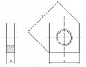 Nakrętki kwadratowe niskie M10 DIN562 500szt
