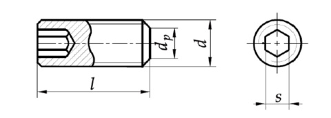 M8x16 Wkręt dociskowy bez łba A2 DIN 913 10szt M8x16 Wkręt dociskowy bez łba A2 DIN 913 10szt