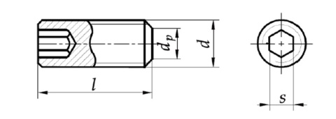 M8x25 Wkręt dociskowy bez łba ocynk DIN 913 10szt M8x25 Wkręt dociskowy bez łba ocynk DIN 913 10szt