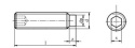 M5x8Wkręt dociskowy nierdzewny DIN 915 20szt