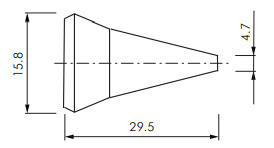 Dysza okrągła 1/4 z otworem fi 1,6 Dysza okrągła 1/4 z otworem fi 1,6