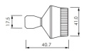 Dysza płaska 1/4 szerokość 41mm (16 otworów)