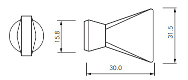 Dysza płaska 1/4 szerokość 30mm Dysza płaska 1/4 szerokość 30mm