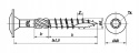 Wkręty ciesielskie do drewna 6x120 oc AN127 10szt