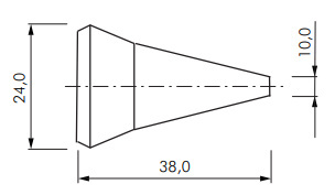 Dysza okrągła 1/2 z otworem fi 6,4 Dysza okrągła 1/2 z otworem fi 6,4