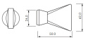 Dysza płaska 1/2 szerokość 60mm