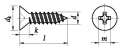 Blachowkręt łeb stożkowy 3,5x32 OC ISO7050 50szt