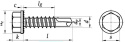 Wkręt samowiercący łeb sześciokątny 4,2x16 50 szt