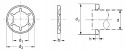 Zabezpieczenie osiowe 2x9x1,3 AN 82 10 szt