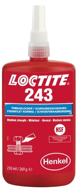 Klej do zabezpieczenia gwintów Loctite 243 250ml Klej do zabezpieczenia gwintów Loctite 243 250ml