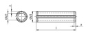 Kołki sprężyste 13x70 DIN 1481