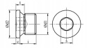 Korek gwintowany z kołnierzem M18x1,5 cz DIN 908