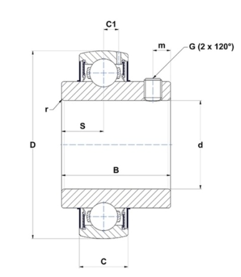 Łożysko samonastawne UCX08-24G2 SNR Łożysko samonastawne UCX08-24G2 SNR