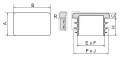 Zaślepka profila biała 30x60mm prostokąt 1szt. Zaślepka profila biała 30x60mm prostokąt 1szt.