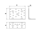 Kątownik przetłaczany wzmocniony KPW-1 70x70x55x2 1 szt. Kątownik przetłaczany wzmocniony KPW-1 70x70x55x2 1 szt.