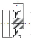 Koło pasowe zębate PD40XH200 SIT