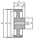 Koło pasowe zębate PD46XH200 SIT Koło pasowe zębate PD46XH200 SIT