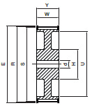 Koło pasowe zębate HD60-14M115 SIT Koło pasowe zębate HD60-14M115 SIT