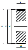 Koło pasowe zębate HDB44-5M15 SIT Koło pasowe zębate HDB44-5M15 SIT