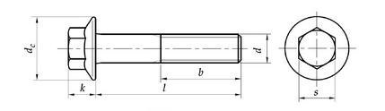 Śruba kołnierzowa M14x70 kl.10.9 ocynk DIN6921 Śruba kołnierzowa M14x70 kl.10.9 ocynk DIN6921
