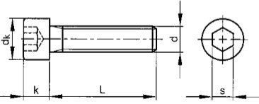 Śruby imbusowe czarne M6x30 8.8 DIN 912 PG 10szt