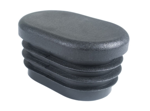 Zaślepka owalna profila 30x60mm czarna 5szt Zaślepka owalna profila 30x60mm czarna 5szt
