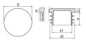 Zaślepka profila szara fi 42,4 okrągła 1szt.