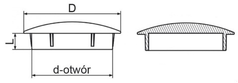 Zaślepka do otworu technolog ZDO 14x11 10szt szara Zaślepka do otworu technolog ZDO 14x11 10szt szara