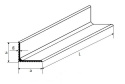 Kątownik aluminiowy ryflowany 30x30x2,5 dł. 1000mm