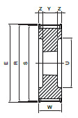 Koło pasowe zębate HDB40-8M85 SIT Koło pasowe zębate HDB40-8M85 SIT