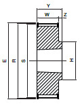 Koło pasowe zębate HDB56-8M20 SIT Koło pasowe zębate HDB56-8M20 SIT