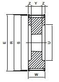 Koło pasowe HDB48-14M170 SIT
