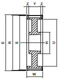 Koło pasowe HDB56-14M55 SIT Koło pasowe HDB56-14M55 SIT