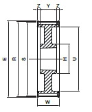Koło pasowe HDB64-14M170 SIT