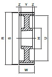 Koło pasowe HDB80-14M170 SIT