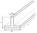 Teownik aluminiowy 20x20x2 długość 1000mm (100cm)