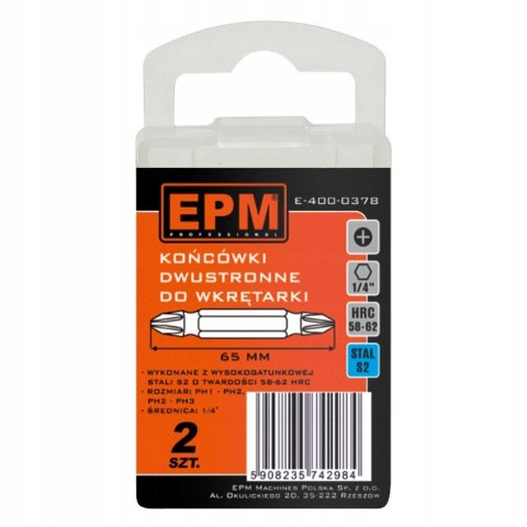 GROT, BIT DO WKRĘTARKI DWUSTRONNA 65MM 2SZT. PH1-PH2,PH2-PH3 GROT, BIT DO WKRĘTARKI DWUSTRONNA 65MM 2SZT. PH1-PH2,PH2-PH3
