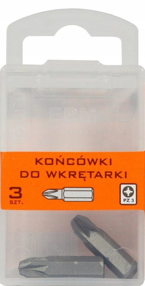 GROT, BIT, KOŃCÓWKA DO WKRĘTARKI 25MM 3SZT. PZ3 GROT, BIT, KOŃCÓWKA DO WKRĘTARKI 25MM 3SZT. PZ3
