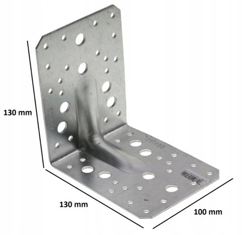 ŁĄCZNIK BUDOWLANY Z PRZETŁOCZENIEM 130*130*100*2.5MM ŁĄCZNIK BUDOWLANY Z PRZETŁOCZENIEM 130*130*100*2.5MM