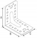 ŁĄCZNIK BUDOWLANY Z PRZETŁOCZENIEM 75*75*60*2.5MM