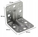 ŁĄCZNIK BUDOWLANY Z PRZETŁOCZENIEM 80*80*80*2.0MM ŁĄCZNIK BUDOWLANY Z PRZETŁOCZENIEM 80*80*80*2.0MM