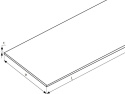 Płaskownik z mosiądzu 60x10 1000mm (100cm)