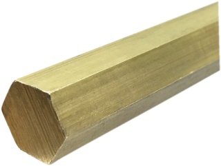 Pręt 6-kątny z mosiądzu S17 mm dł.500mm