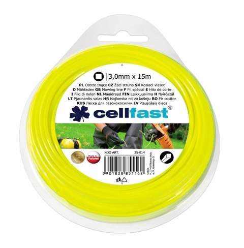 ŻYŁKA DO WYKASZARKI KWADRAT 3.0MM 15M ŻYŁKA DO WYKASZARKI KWADRAT 3.0MM 15M