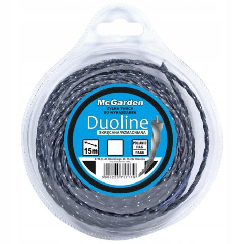 ŻYŁKA DO WYKASZARKI SKRĘCANA WZMACNIANA DUOLINE 2.4MM*15 ŻYŁKA DO WYKASZARKI SKRĘCANA WZMACNIANA DUOLINE 2.4MM*15