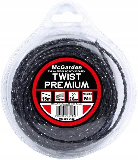 ŻYŁKA DO WYKASZARKI TWIST PREMIUM 2.4MM 15M ŻYŁKA DO WYKASZARKI TWIST PREMIUM 2.4MM 15M