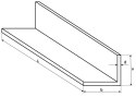 Kątownik aluminiowy 40x80x4 dł. 500mm