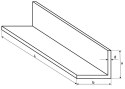 Kątownik aluminiowy 50x100x3 dł. 1000mm Kątownik aluminiowy 50x100x3 dł. 1000mm